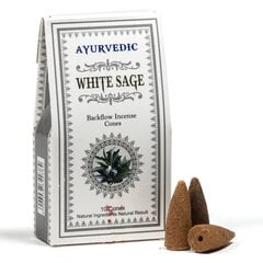 Ajurvediniai smilkalai Ayurvedic White Sage, 30 g цена и информация | Ароматы для дома | pigu.lt