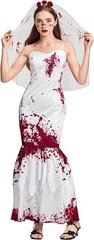 Kostiumas Iali kruvina vestuvinė suknelė, 2 dalų kaina ir informacija | Karnavaliniai kostiumai | pigu.lt