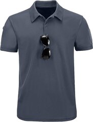Polo marškinėliai vyrams LLdress, pilka kaina ir informacija | Vyriški marškinėliai | pigu.lt