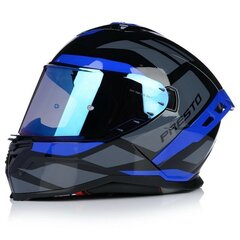 Moto šalmas Vito Presto Glossy juodas/mėlynas цена и информация | Шлемы для мотоциклистов | pigu.lt