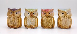 Керамические фигурки Совы, комплект 4 шт. цена и информация | Детали интерьера | pigu.lt