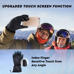Лыжные перчатки ATERCEL, чёрные цена и информация | Женские перчатки | pigu.lt