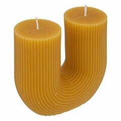 Демисезонная свеча 2 фитиля желтая цена и информация | Подсвечники, свечи | pigu.lt