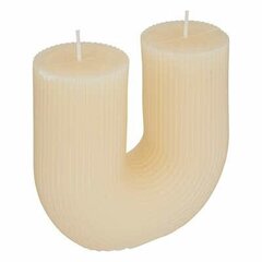Демисезонная свеча 2 фитиля бежевая цена и информация | Подсвечники, свечи | pigu.lt
