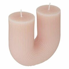 Демисезонная свеча 2 фитиля розовая цена и информация | Подсвечники, свечи | pigu.lt