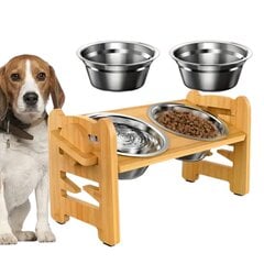 Бамбуковая миска для собак Deal цена и информация | Миски, ящики для корма | pigu.lt