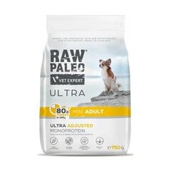 Raw Paleo Ultra Turkey Mini Adult suaugusiems mažų veislių šunims su kalakutiena, 750 g kaina ir informacija | Sausas maistas šunims | pigu.lt