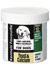 Yeast & Calcium 135g, Kennels`Favourite, витамины, пребиотики и пробиотики для собак цена и информация | Витамины, добавки, средства от паразитов для собак | pigu.lt