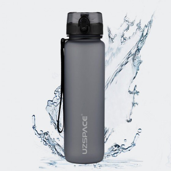 Gertuvė UZSPACE TRITAN 1000 ml, plastikas be BPA - 3038-GREY kaina ir informacija | Gertuvės | pigu.lt