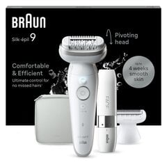 Braun Silk•épil 9 SES9-341 + FS1000 Mini Skustuvas FACE kaina ir informacija | Epiliatoriai | pigu.lt