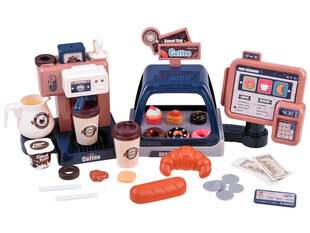 Žaislas kavos parduotuvė su kasos aparatu ir vitrina, 41 d. kaina ir informacija | Žaislai mergaitėms | pigu.lt