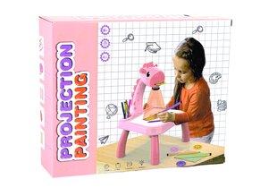 Piešimo projektorius su stalu ir priedais, rožinis kaina ir informacija | Lavinamieji žaislai | pigu.lt