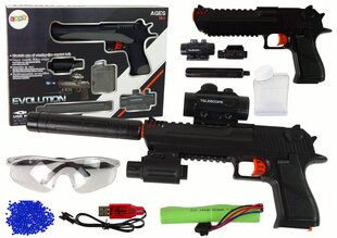 Įkraunamo pistoleto ir kamuoliukų rinkinys Lean Toys, juodas kaina ir informacija | Žaislai berniukams | pigu.lt