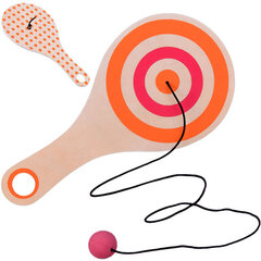 Деревянная ракетка с мячом на веревочке цена и информация | Развивающие игрушки | pigu.lt