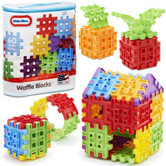Творческие вафельные блоки с сумкой для хранения 60 штук, Little Tikes цена и информация | Конструкторы и кубики | pigu.lt