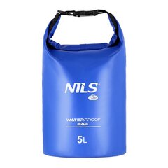 NC1703 WATERPROOF BAG BLUE 5L NILS CAMP kaina ir informacija | Kuprinės ir krepšiai | pigu.lt