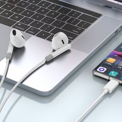 WIWU wired earphones EB314 USB-C white цена и информация | Наушники | pigu.lt