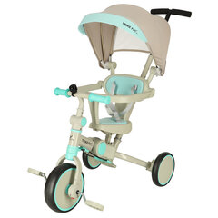 Triratis vežimėlis vaikams Ikonk, rudas kaina ir informacija | Triratukai | pigu.lt