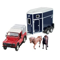 Žaislinis automobilis su priekaba arkliams Tomy Britains Land Rover43239 kaina ir informacija | Žaislai berniukams | pigu.lt