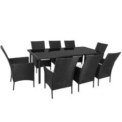 Sodo baldų komplektas Porto Springos GF0066, juodas цена и информация | Комплекты уличной мебели | pigu.lt