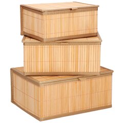 Бамбуковые органайзеры для косметики Springos HA0153 3 шт. цена и информация | Ящики для вещей | pigu.lt