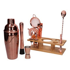 Барный набор с подставкой 11 el gloss copper shaker cobbler цена и информация | Кухонная утварь | pigu.lt