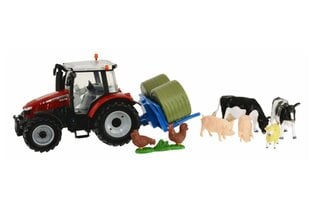 Žaislinis traktorius su priedais Tomy Britains Massey Ferguson 5612 43205 kaina ir informacija | Žaislai berniukams | pigu.lt