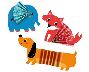 Kūrybinis origami rinkinys SES Creative Zigzag Animals 14026 kaina ir informacija | Lavinamieji žaislai | pigu.lt