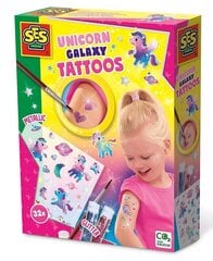 Vaikiškos tatuiruotės SES Creative Galaxy Unicorns kaina ir informacija | Žaislai mergaitėms | pigu.lt