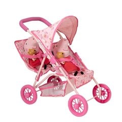 Žaislinis dvigubas vežimėlis Peppa Pig цена и информация | Игрушки для девочек | pigu.lt