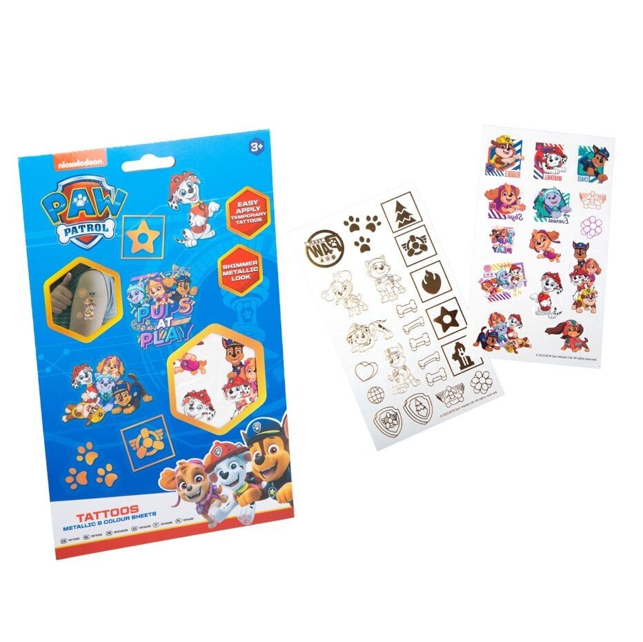 Tatuiruočių rinkinys vaikams Paw Patrol Tattoos, 1 vnt. kaina ir informacija | Kosmetika vaikams ir mamoms | pigu.lt