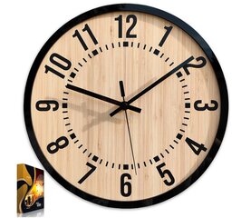 Laikrodžio sienelė ModernClock smėlio spalvos, balta, juoda, kreminė, rudi atspalviai 30cm kaina ir informacija | Laikrodžiai | pigu.lt