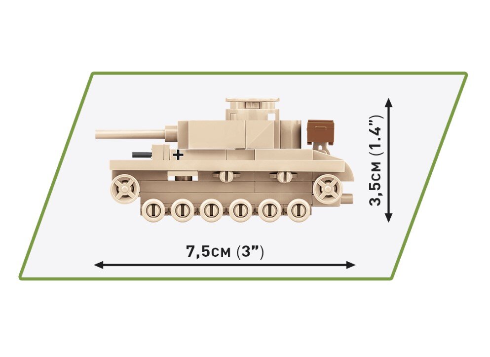 Konstruktorius Cobi Panzerkampfwagen III , 82 d. kaina ir informacija | Konstruktoriai ir kaladėlės | pigu.lt