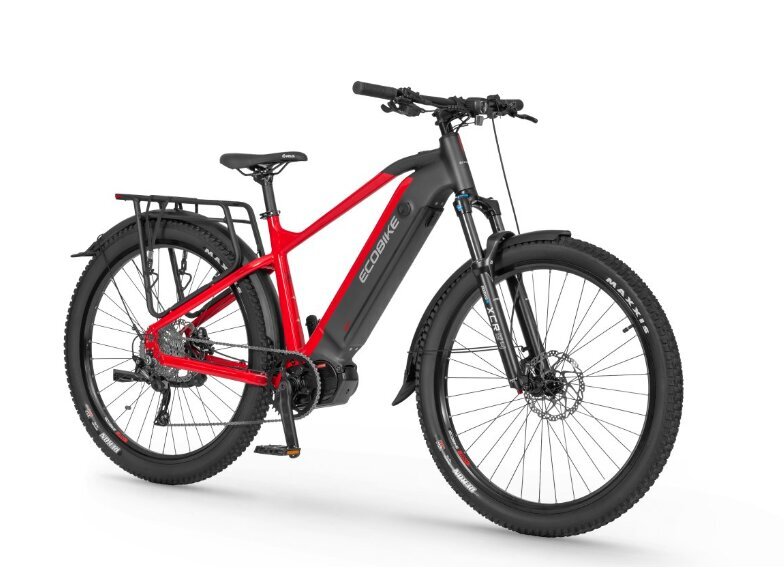 Elektrinis dviratis Ecobike RX 500 SUV 17 15 AH, raudonas/juodas цена и информация | Elektriniai dviračiai | pigu.lt
