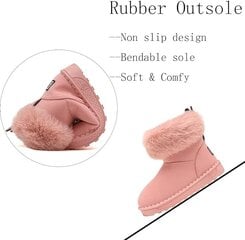 Зимние ботинки для девочек SMajong, розовые цена и информация | Детские зимние сапожки | pigu.lt