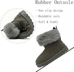 SMajong žieminiai batai mergaitėms, pilki kaina ir informacija | Žieminiai batai vaikams | pigu.lt