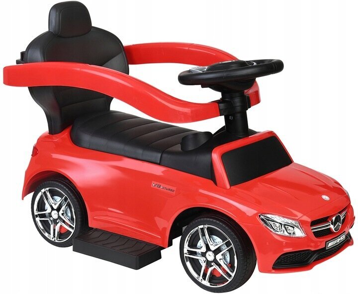 Paspiriamas automobilis-stumdukas su rankena Funfit Kids Mercedes AMG C63, raudonas цена и информация | Žaislai kūdikiams | pigu.lt