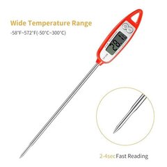 Skaitmeninis kepimo termometras TP108, raudonas kaina ir informacija | Grilio, šašlykinių priedai ir aksesuarai | pigu.lt