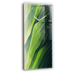 Sieninis laikrodis Žaliojo lauko abstrakcija цена и информация | Часы | pigu.lt