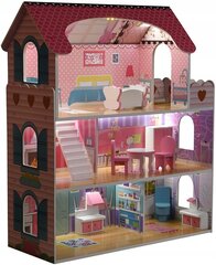 Medinis lėlių namas Funfit Kids Cottage 3893, 70 cm kaina ir informacija | Žaislai mergaitėms | pigu.lt