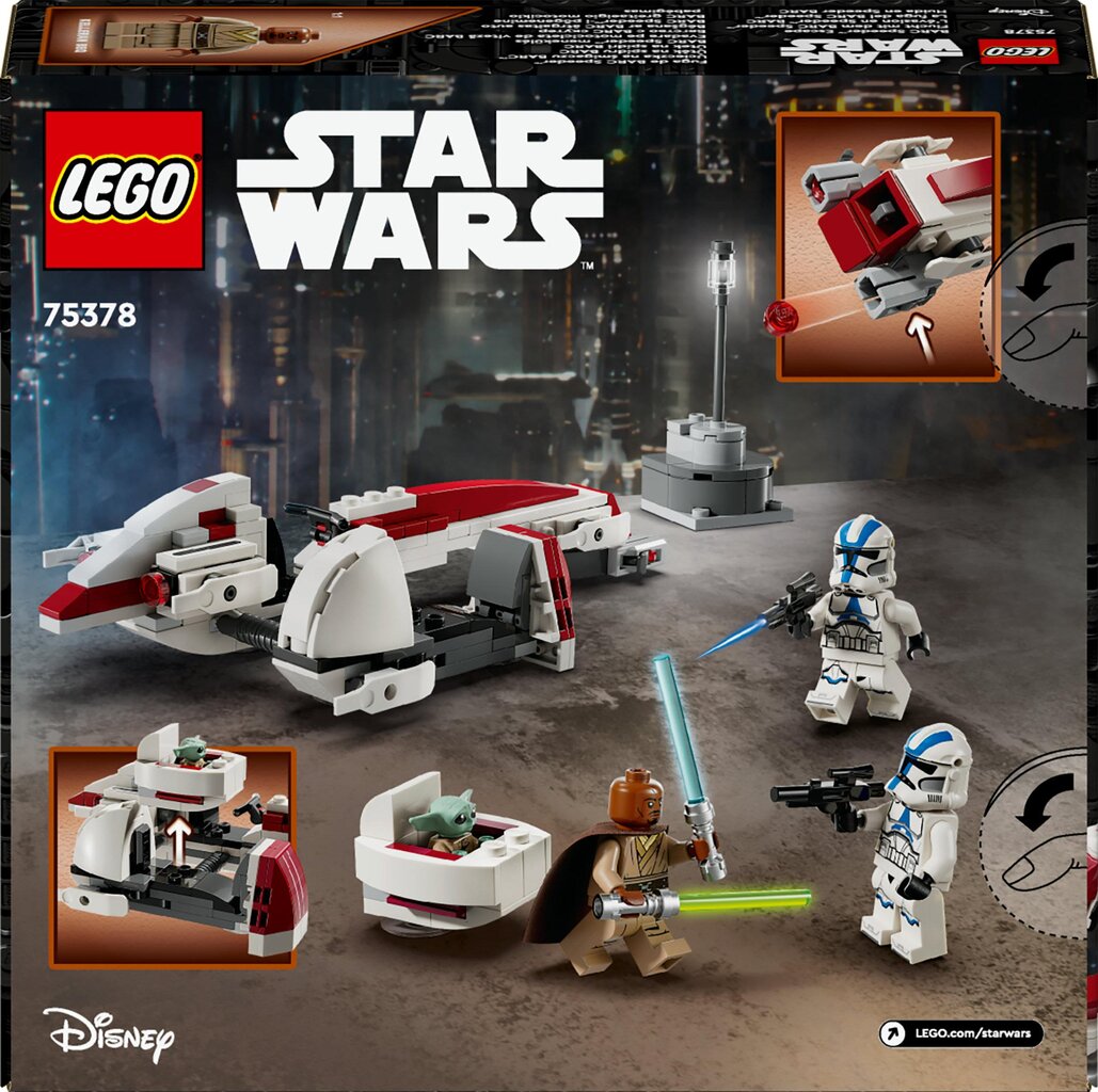 75378 LEGO® Star Wars™ BARC greitaeigio motociklo pabėgimas kaina ir informacija | Konstruktoriai ir kaladėlės | pigu.lt