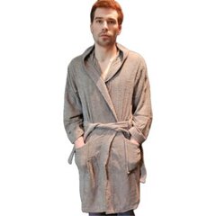 Мужской хлопковый халат, коричневый цена и информация | Мужские халаты, пижамы | pigu.lt