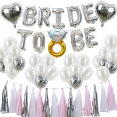 Набор украшений для девичника Bride To Be, серебро цена и информация | Праздничные декорации | pigu.lt
