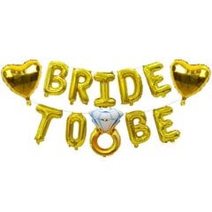 Набор украшений для девичника Bride To Be, цвет золото цена и информация | Праздничные декорации | pigu.lt