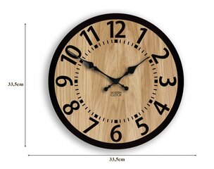 Laikrodžio sienelė ModernClock smėlio spalvos, juoda 33cm kaina ir informacija | Laikrodžiai | pigu.lt