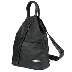 Кожаный женский рюкзак Baltimore, черный цена и информация | Женские сумки | pigu.lt