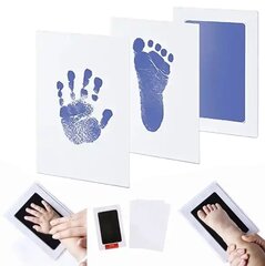 Žymėjimo rinkinys vaiko rankos ar pėdos atspaudui, mėlynas kaina ir informacija | Žaislai kūdikiams | pigu.lt