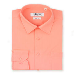 Рубашки однотонные мужские NORDIC, приталенный силуэт - С длинным рукавом 1110F-41 цена и информация | Мужские рубашки | pigu.lt