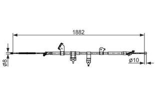 Трос ручного тормоза BOSCH для Toyota Rav4 Iii Off-road (xa30) 1987482567 1J0609721AQ цена и информация | Автопринадлежности | pigu.lt