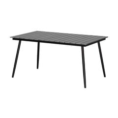 Lauko stalas Riina pilka polimediena, pilka/juoda kaina ir informacija | Lauko baldų komplektai | pigu.lt